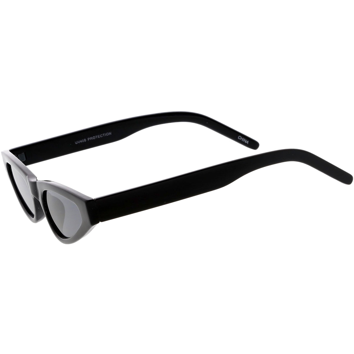Women's Small Retro Angled Thick Frame Cat Eye Sunglasses C952