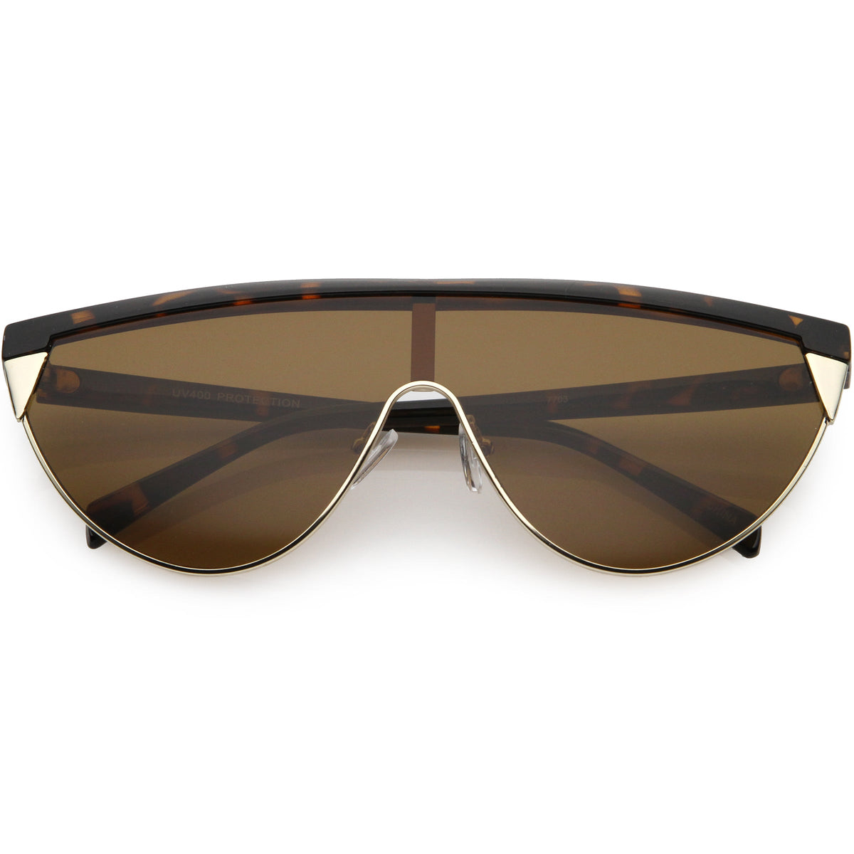 Retro Futuristic Flat Top Mono Shield Blade Sunglasses C953