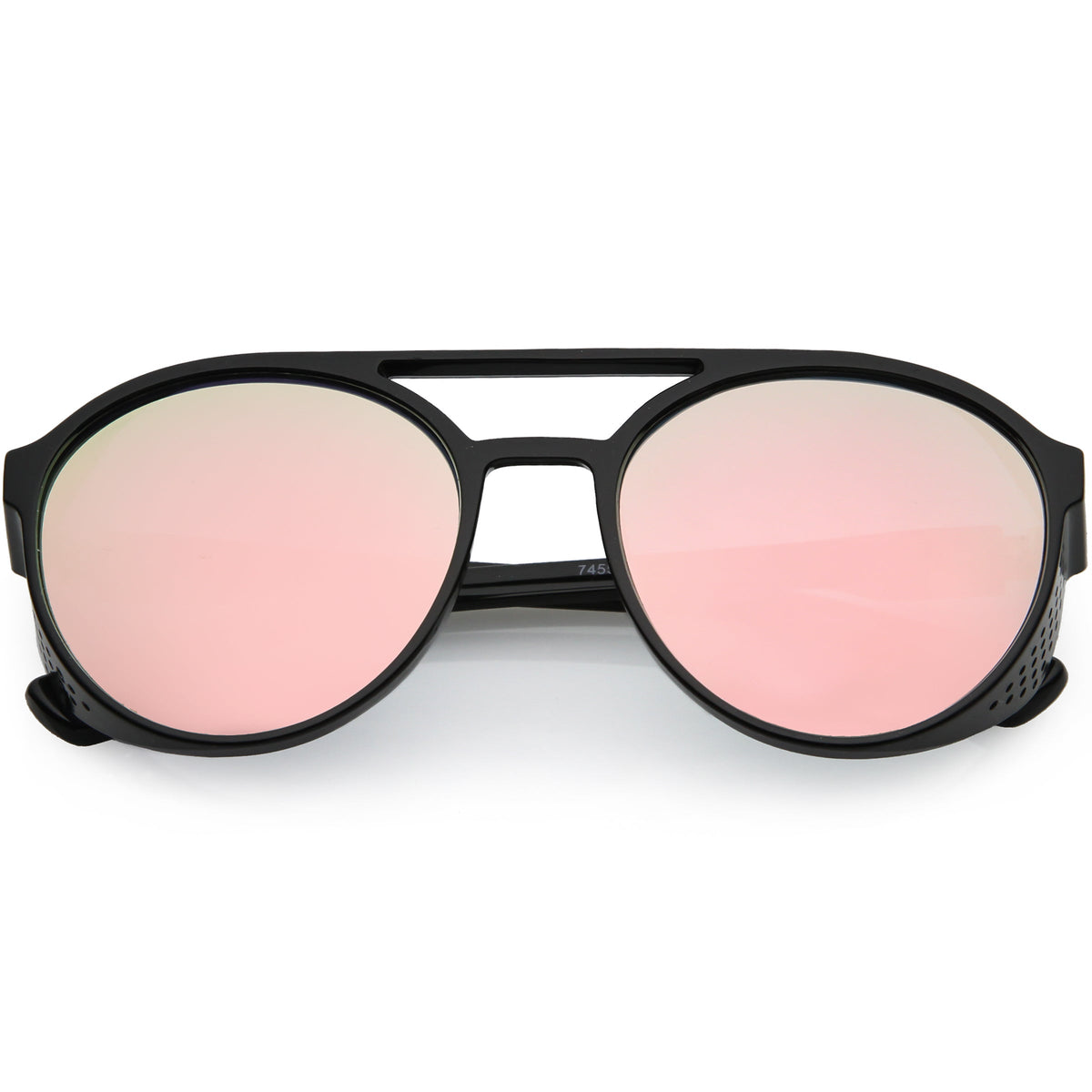 Retro Steampunk Side Vented Mirrored Lens Goggle Sunglasses C955