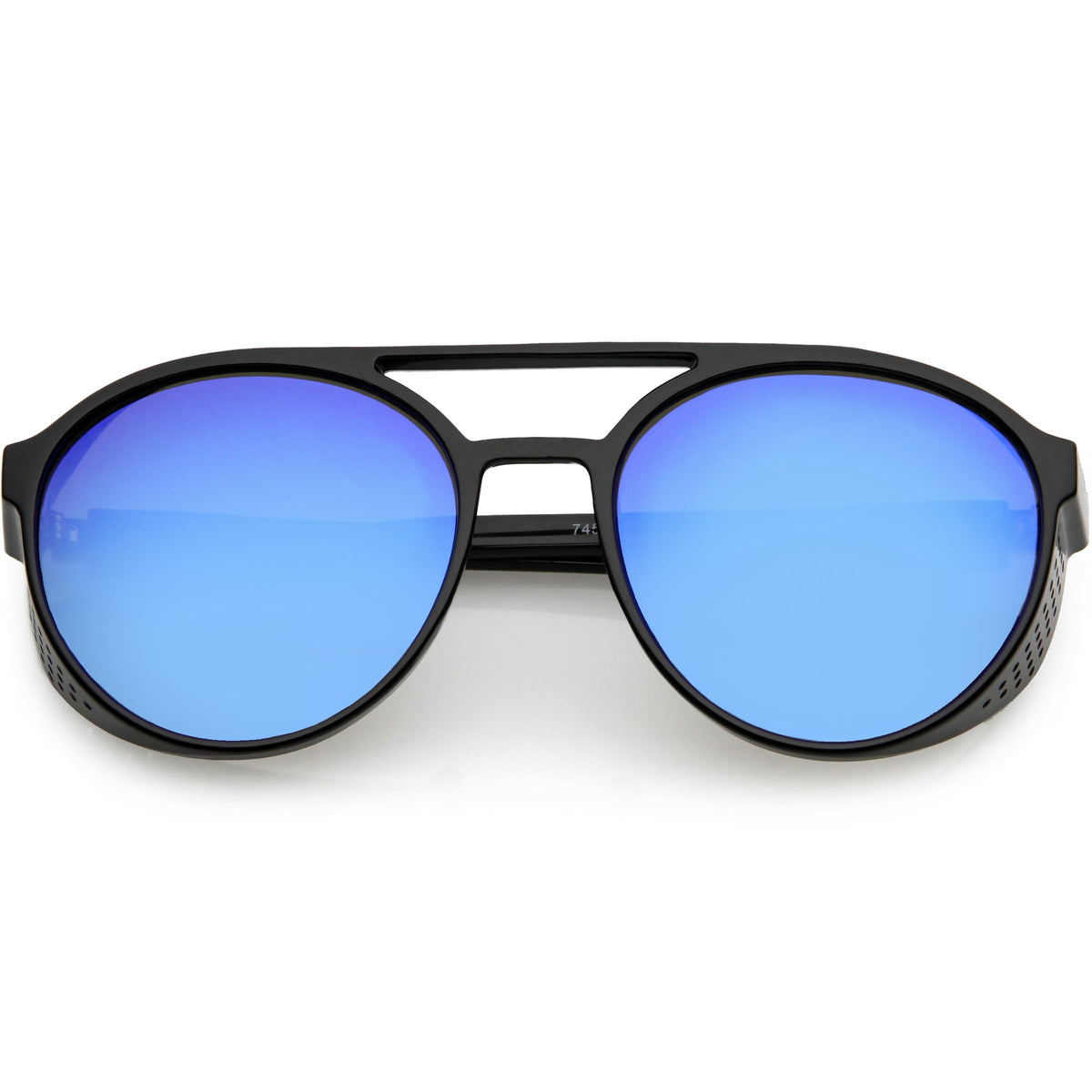 Retro Steampunk Side Vented Mirrored Lens Goggle Sunglasses C955