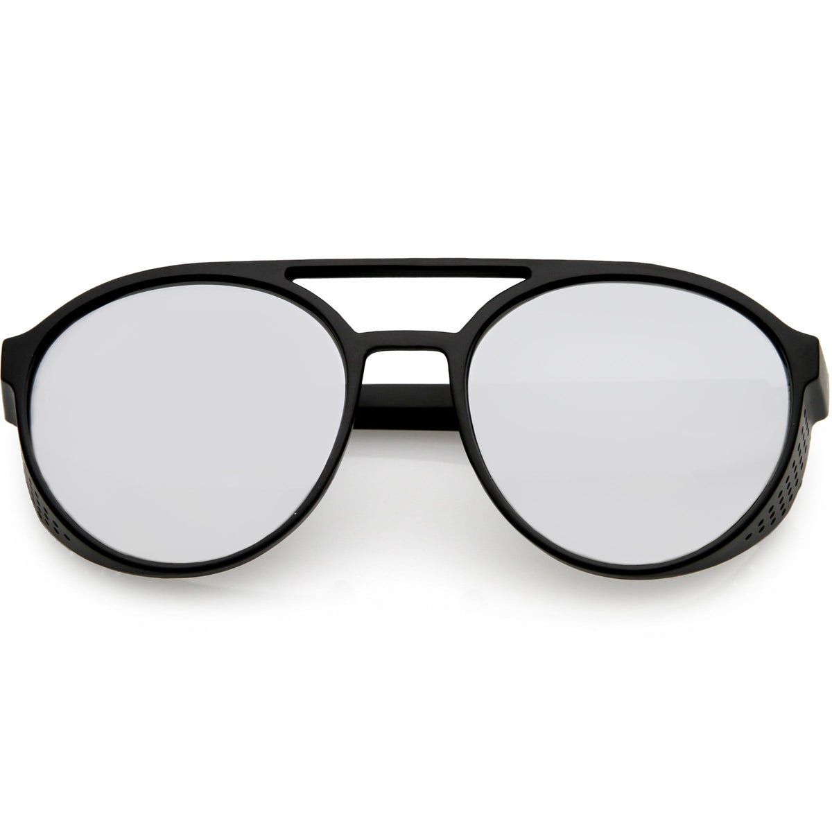 Retro Steampunk Side Vented Mirrored Lens Goggle Sunglasses C955