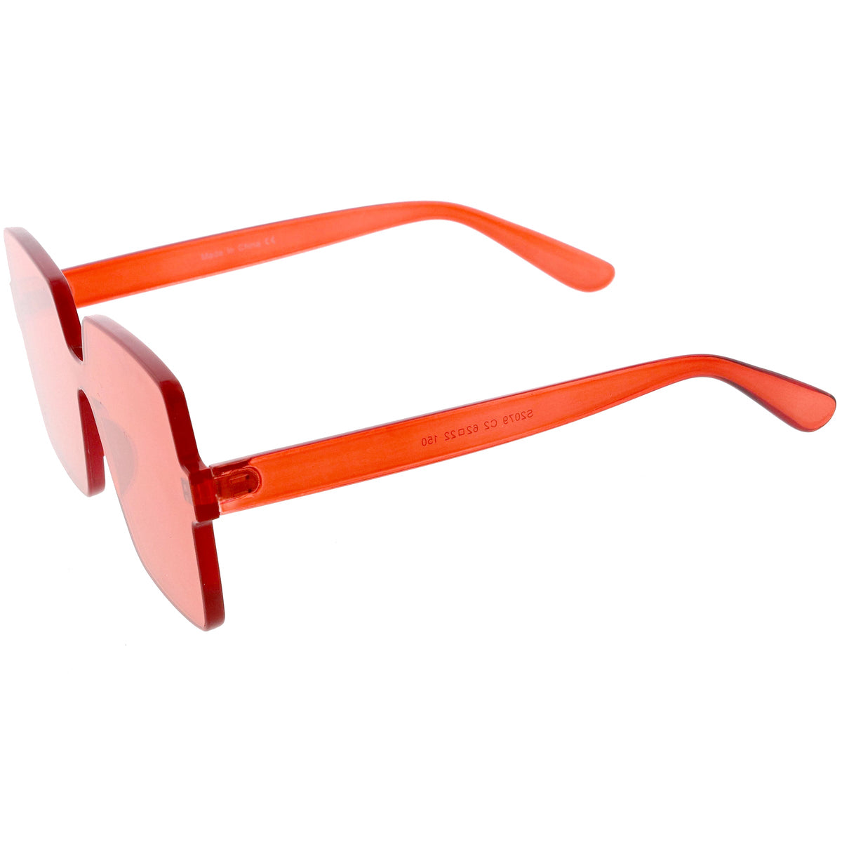 Large Retro Modern Square Mono Block Color Tone Sunglasses C961