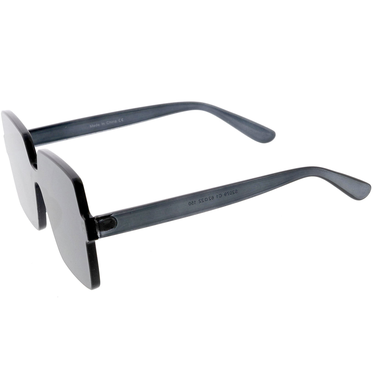 Large Retro Modern Square Mono Block Color Tone Sunglasses C961