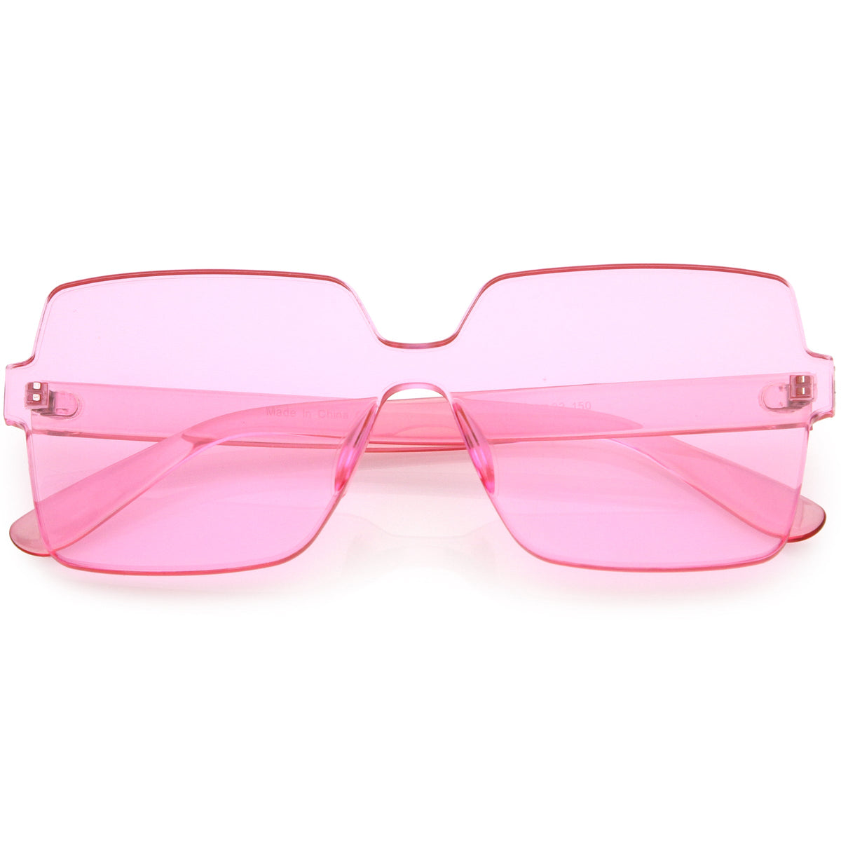 Large Retro Modern Square Mono Block Color Tone Sunglasses C961