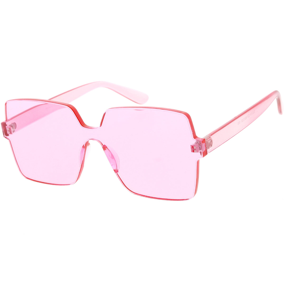 Large Retro Modern Square Mono Block Color Tone Sunglasses C961