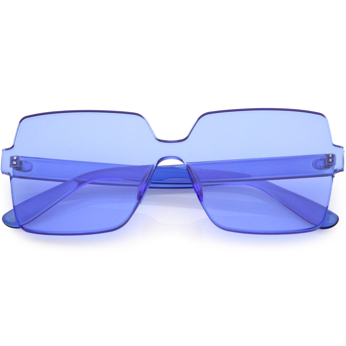 Large Retro Modern Square Mono Block Color Tone Sunglasses C961