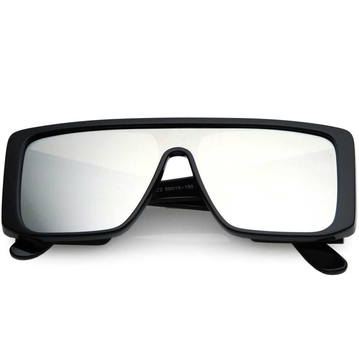 Oversize Retro Modern Square Side Window Shield Sunglasses C963