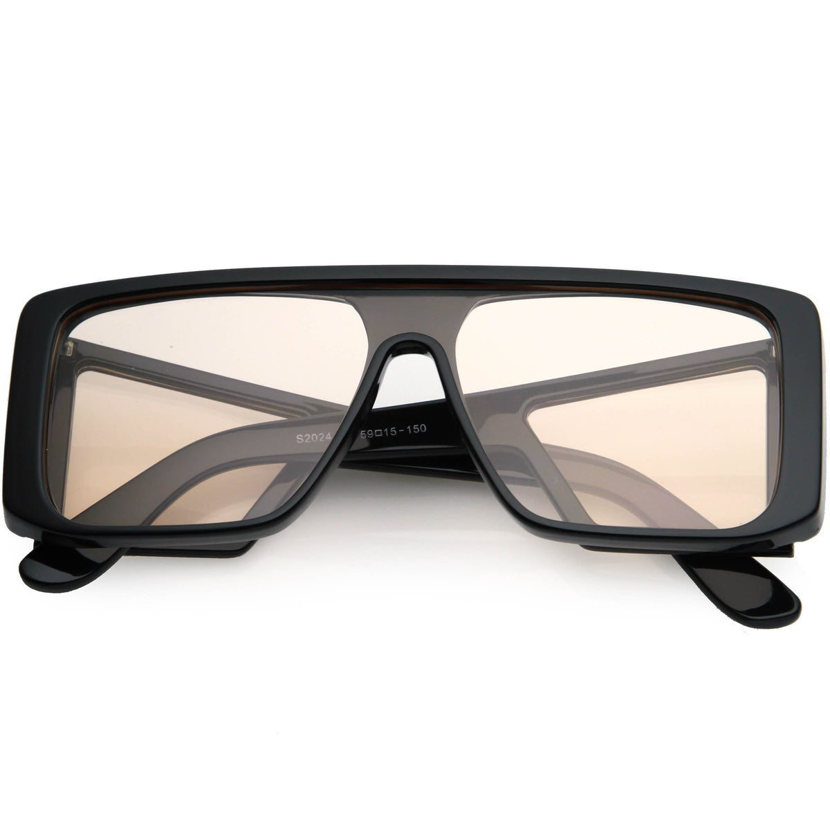 Oversize Retro Modern Square Side Window Shield Sunglasses C963