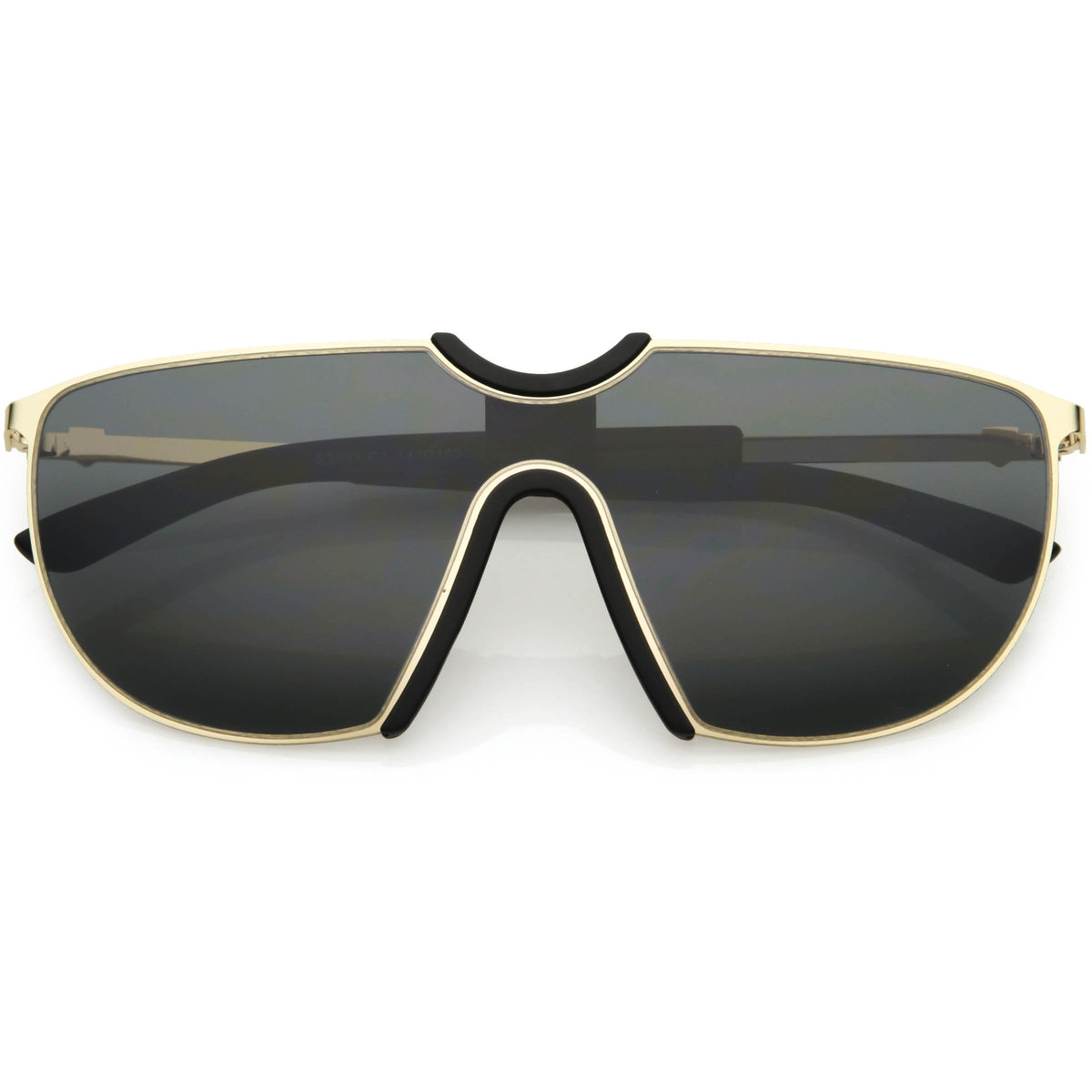 Futuristic Space Shield Metal One Piece Aviator Sunglasses C965