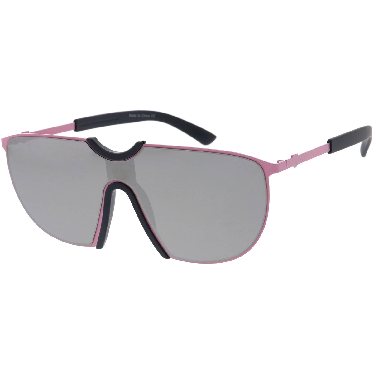 Futuristic Space Shield Metal One Piece Aviator Sunglasses C965