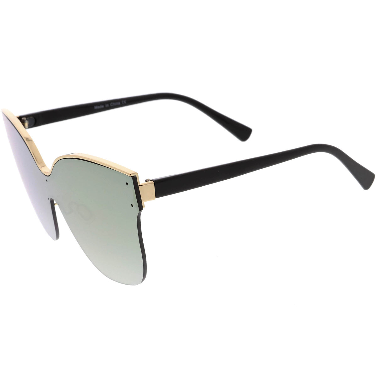 Oversize Modern Women's Shield Mono Lens Cat Eye Sunglasses C967