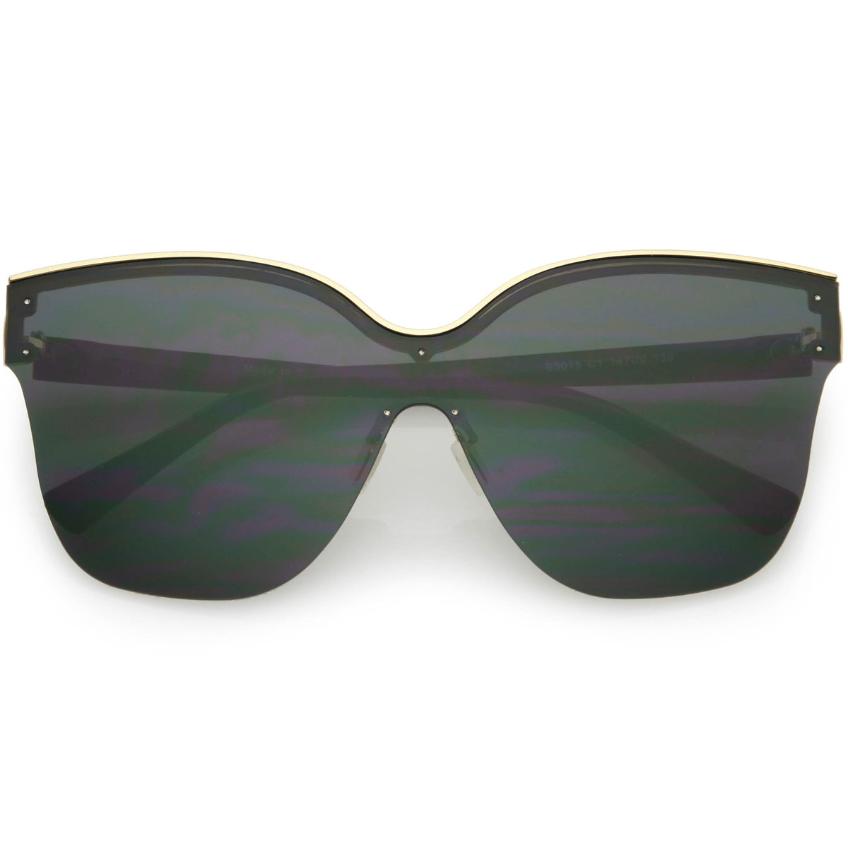 Oversize Modern Women's Shield Mono Lens Cat Eye Sunglasses C967