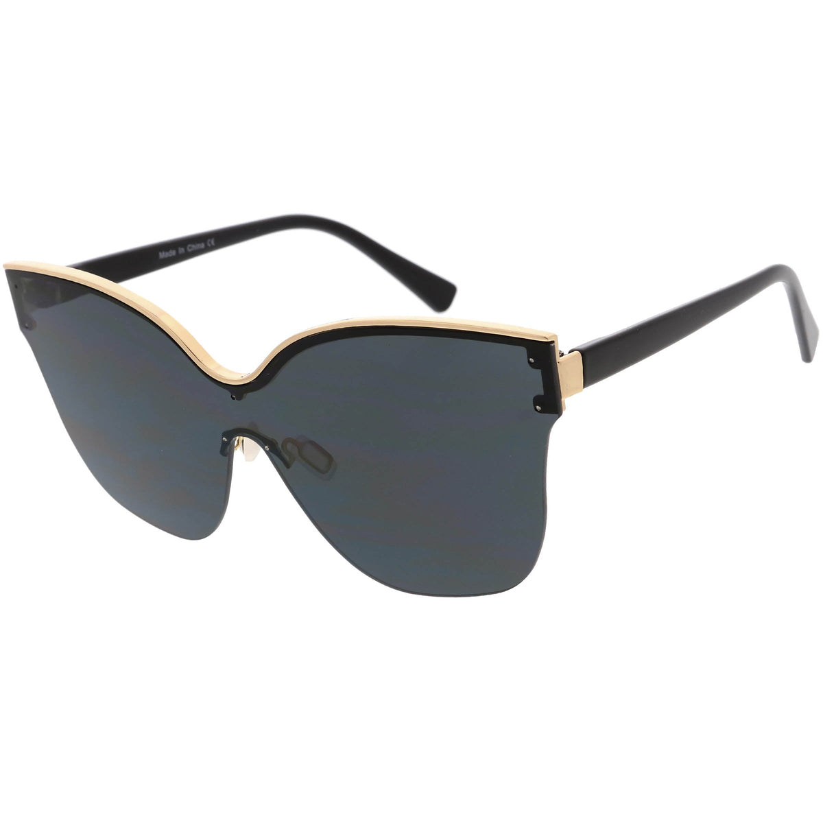 Oversize Modern Women's Shield Mono Lens Cat Eye Sunglasses C967