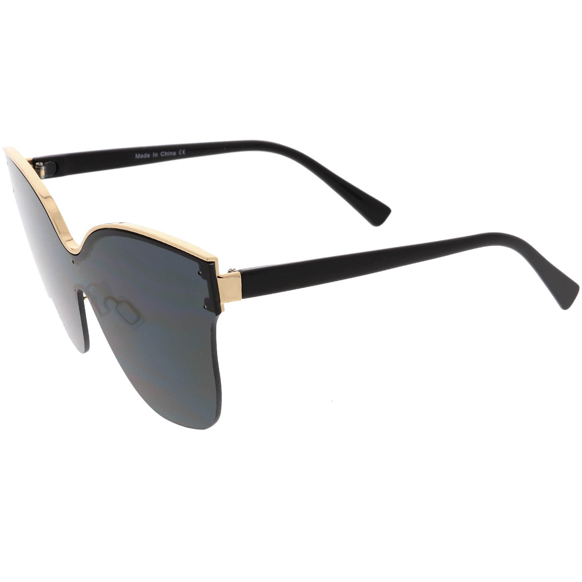 Oversize Modern Women's Shield Mono Lens Cat Eye Sunglasses C967