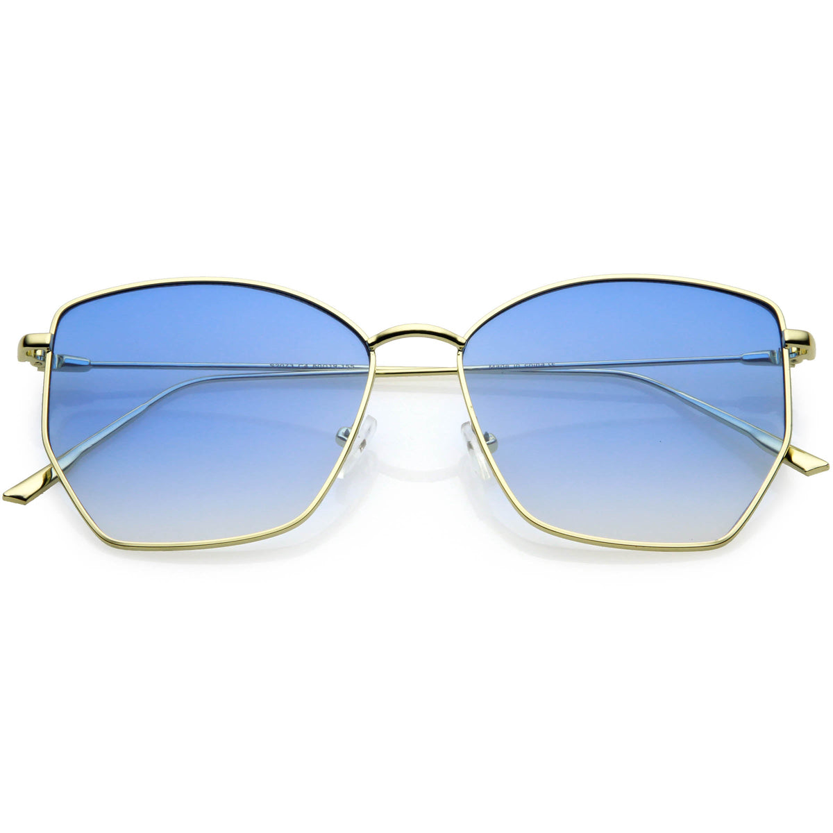 Women's Modern Geometric Thin Metal Frame Sunglasses C968