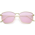 Women's Modern Geometric Thin Metal Frame Sunglasses C968