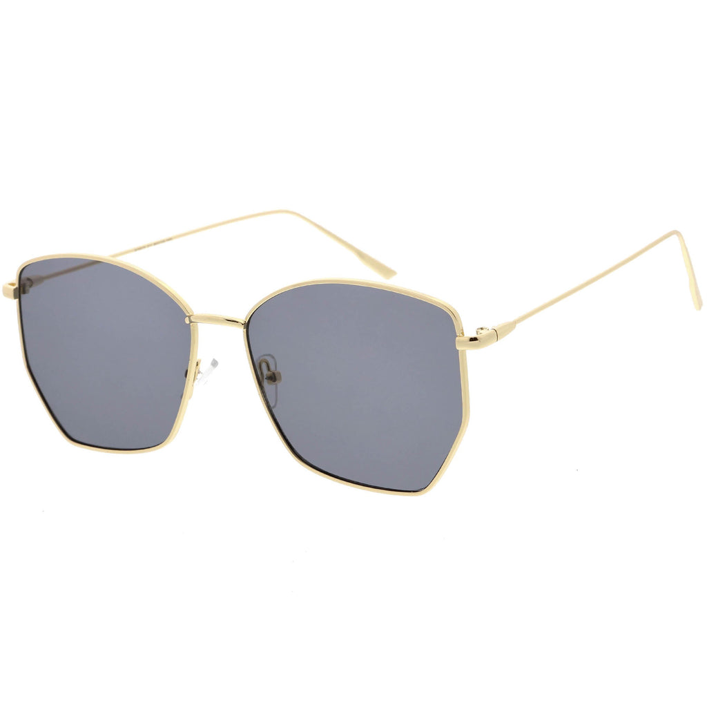 Women's Modern Geometric Thin Metal Frame Sunglasses C968