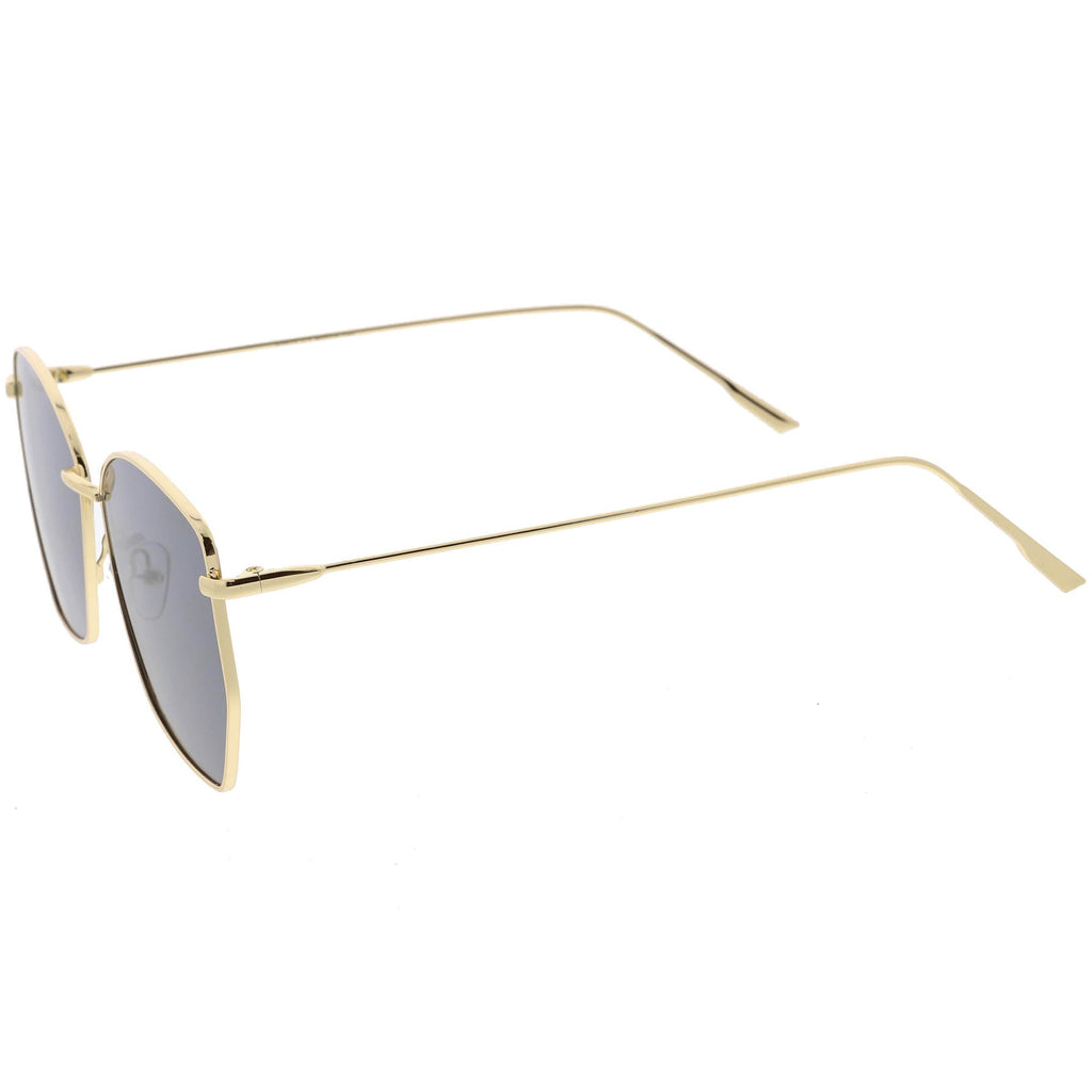 Women's Modern Geometric Thin Metal Frame Sunglasses C968