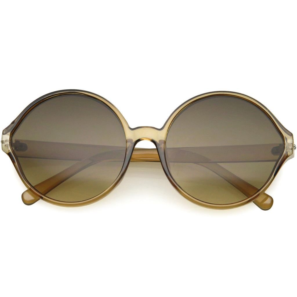Women's Oversize Retro Disco Round Circle Translucent Sunglasses C984