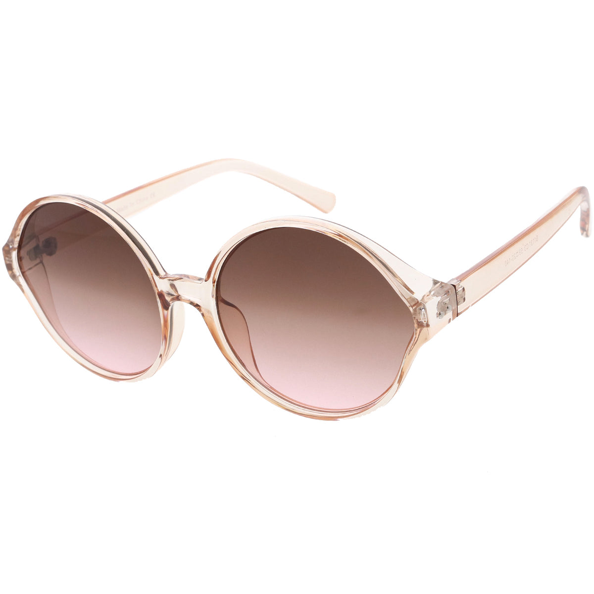 Women's Oversize Retro Disco Round Circle Translucent Sunglasses C984