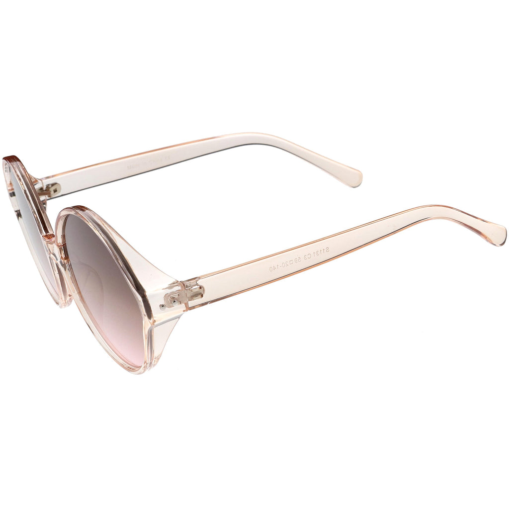 Women's Oversize Retro Disco Round Circle Translucent Sunglasses C984