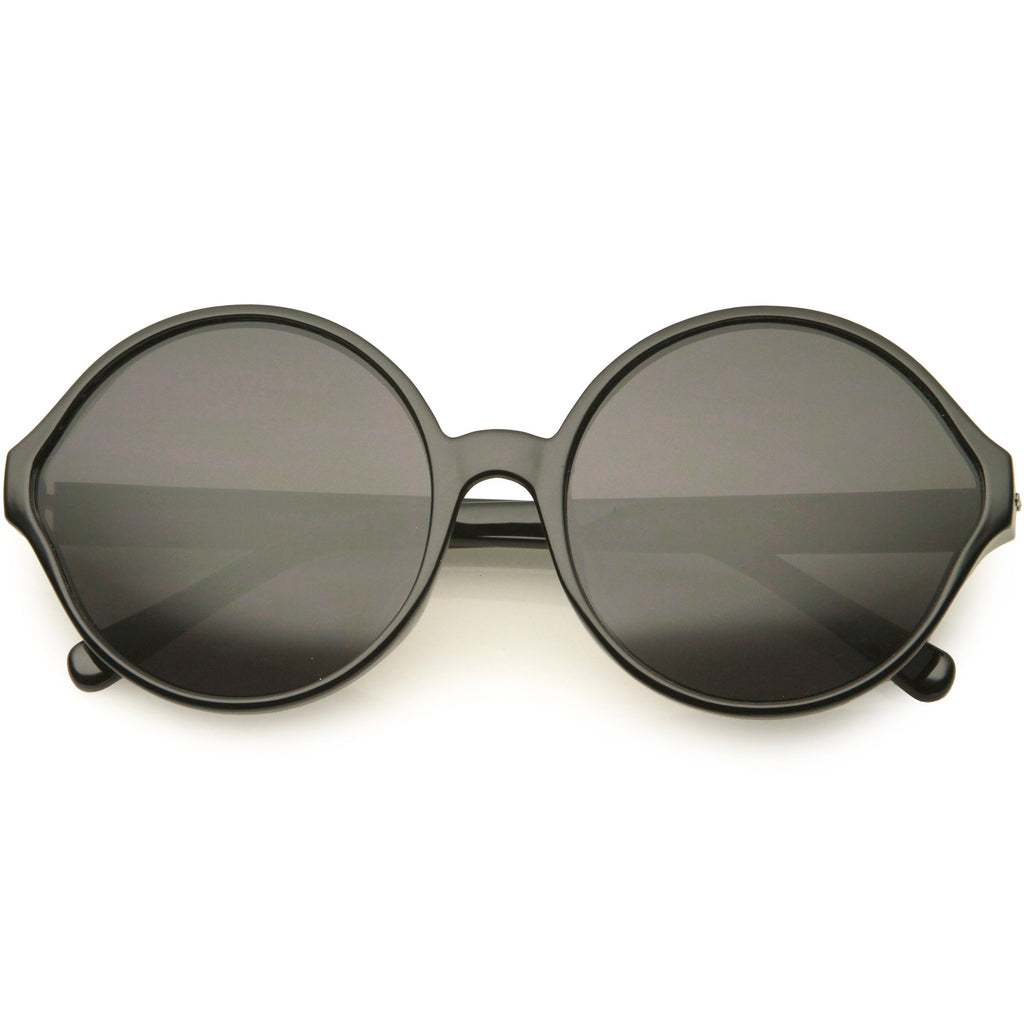 Women's Oversize Retro Disco Round Circle Translucent Sunglasses C984