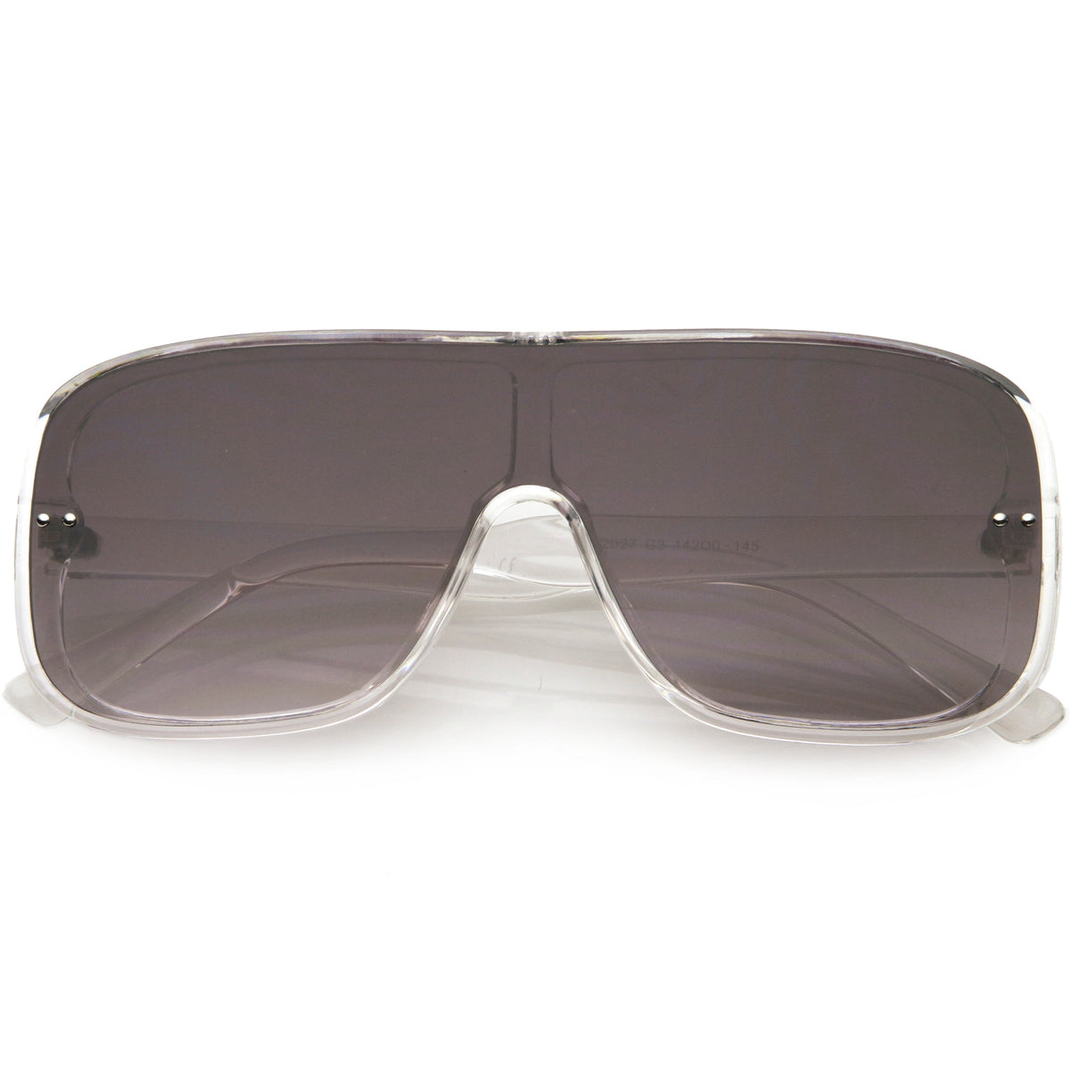 Oversize Retro Modern Disco Square Flat Lens Shield Sunglasses C988