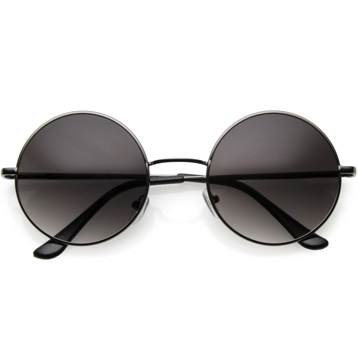 Medium Classic Lennon Style Gradient Colored Lens Thin Metal Frame Round Sunglasses 53mm C990