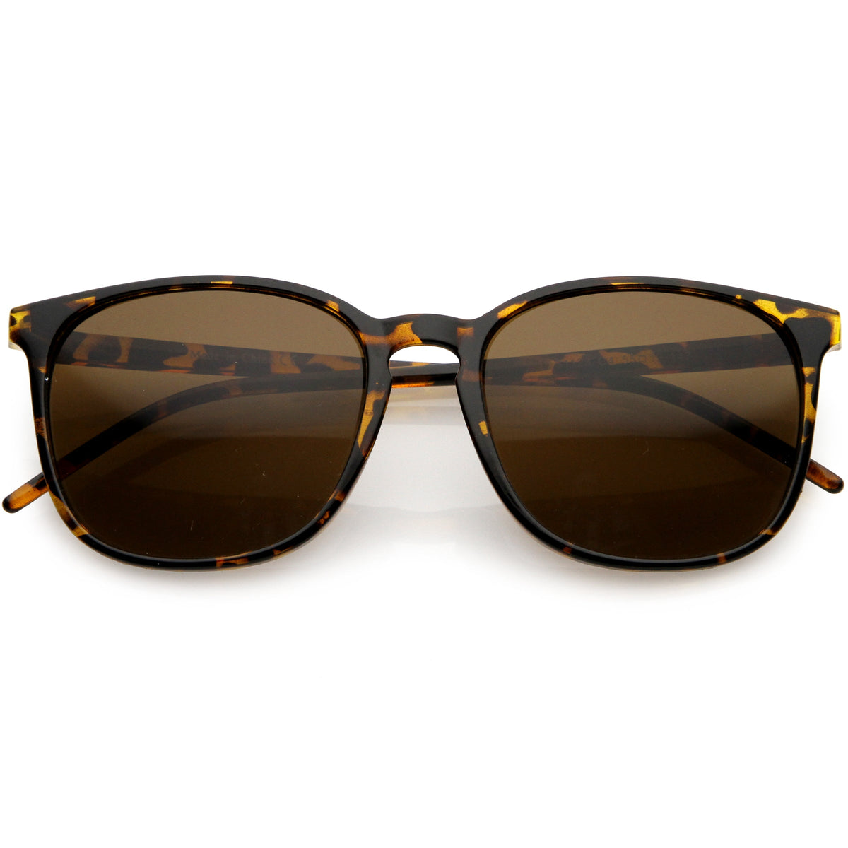 Thin Everyday Lightweight Oversize Horn Rimmed Sunglasses D006