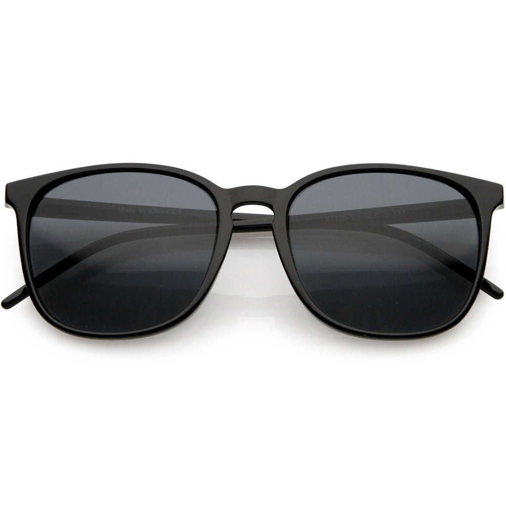 Thin Everyday Lightweight Oversize Horn Rimmed Sunglasses D006