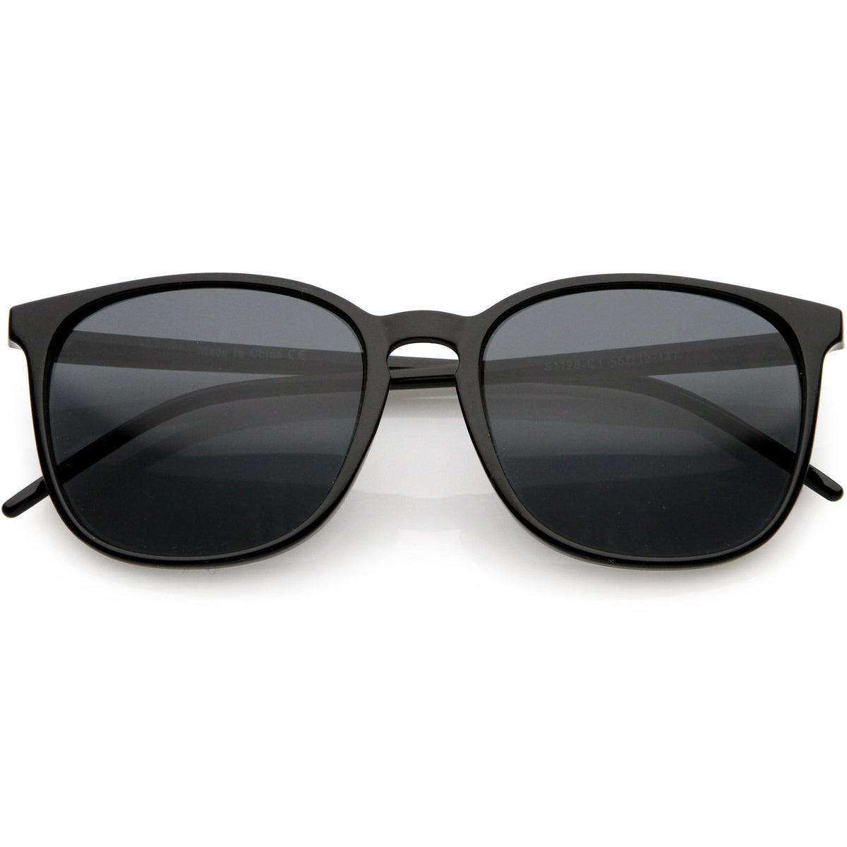 Thin Everyday Lightweight Oversize Horn Rimmed Sunglasses D006
