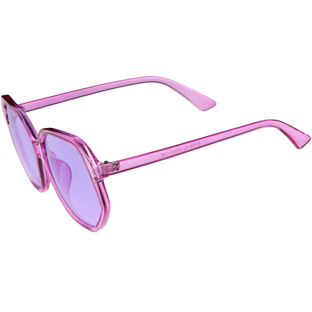 Retro Fab 70s Era Disco Oversize Square Hexagon Sunglasses D016