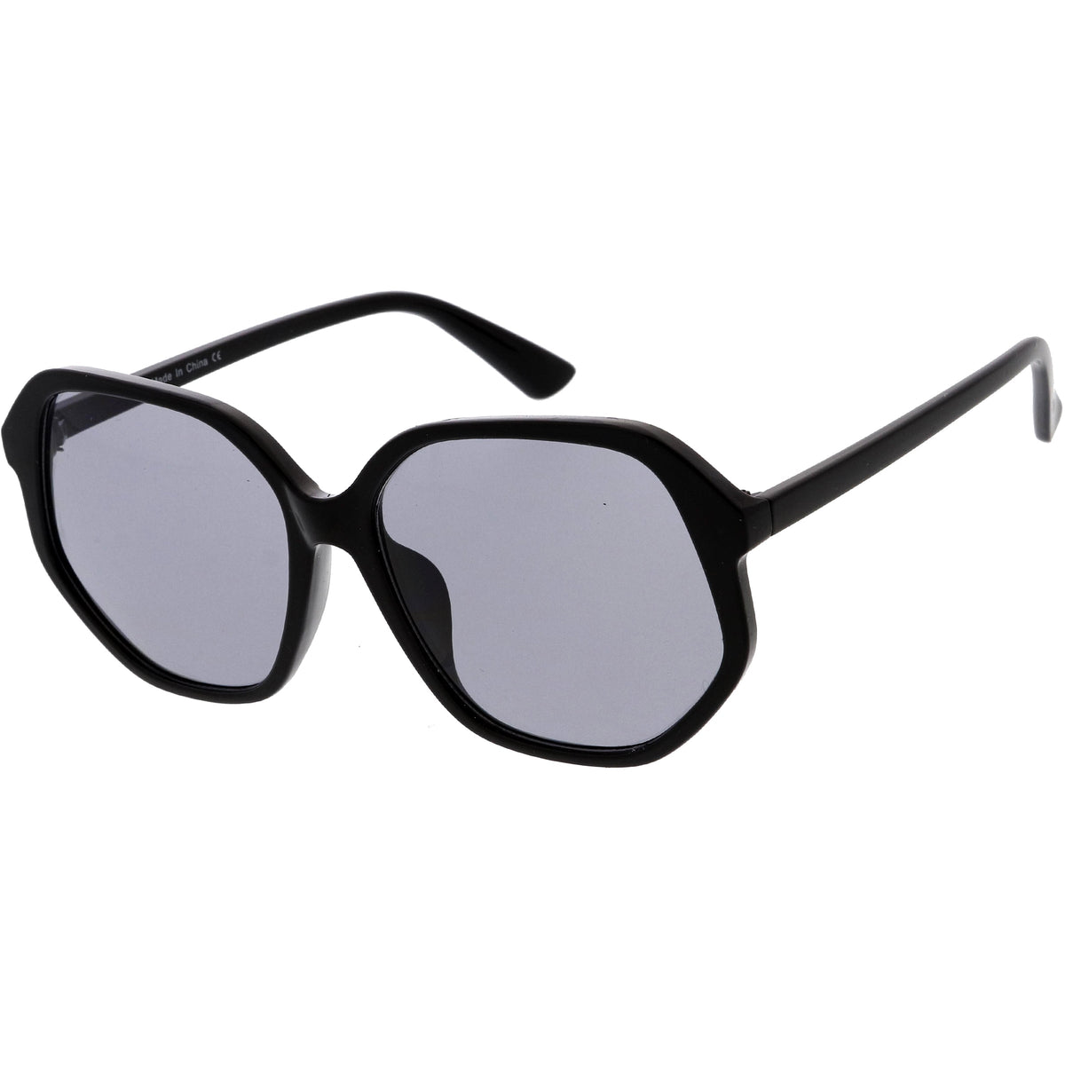 Retro Fab 70s Era Disco Oversize Square Hexagon Sunglasses D016