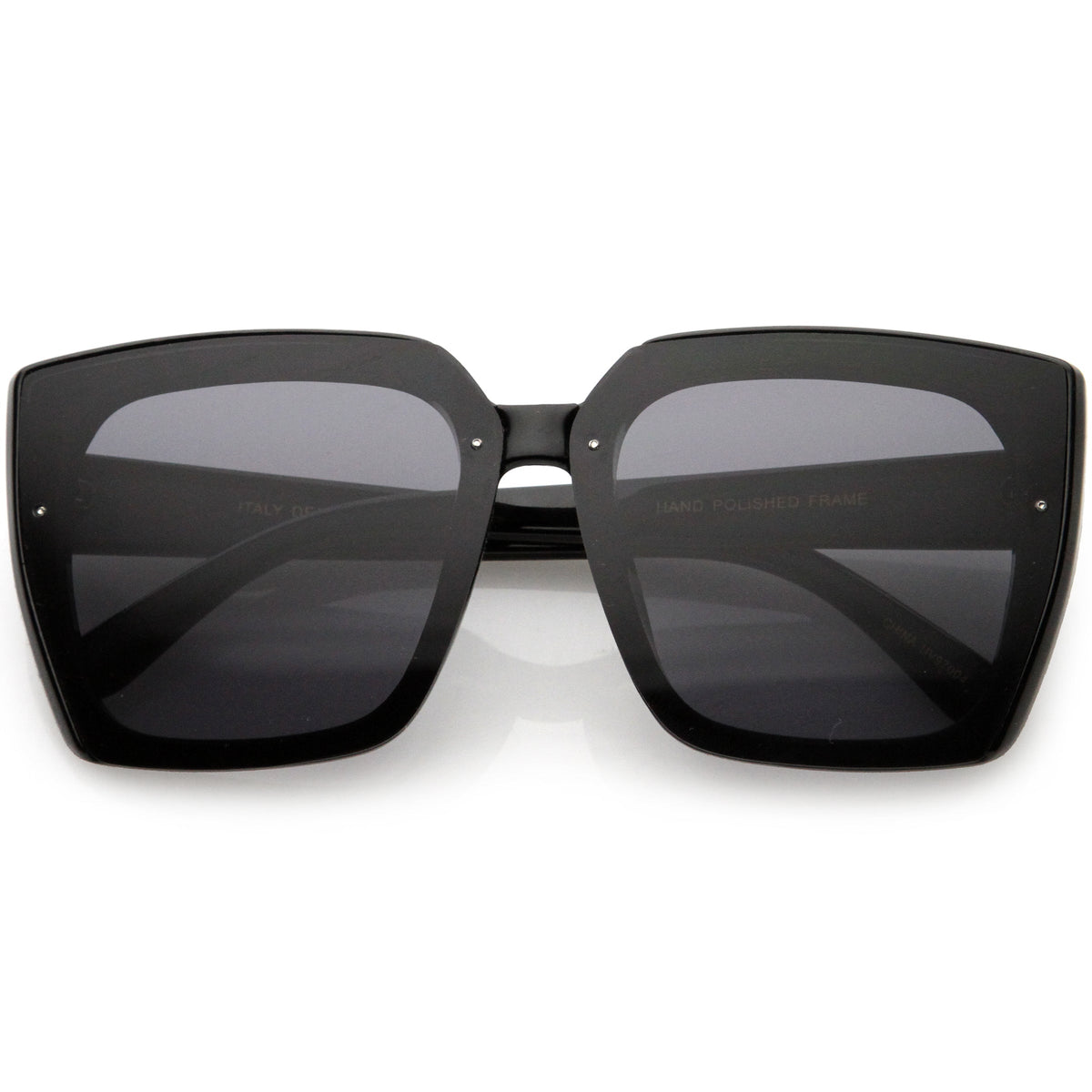 Glamorous Chic Designer-Inspired Argyle Embossed Arms Oversized Square Sunglasses D035