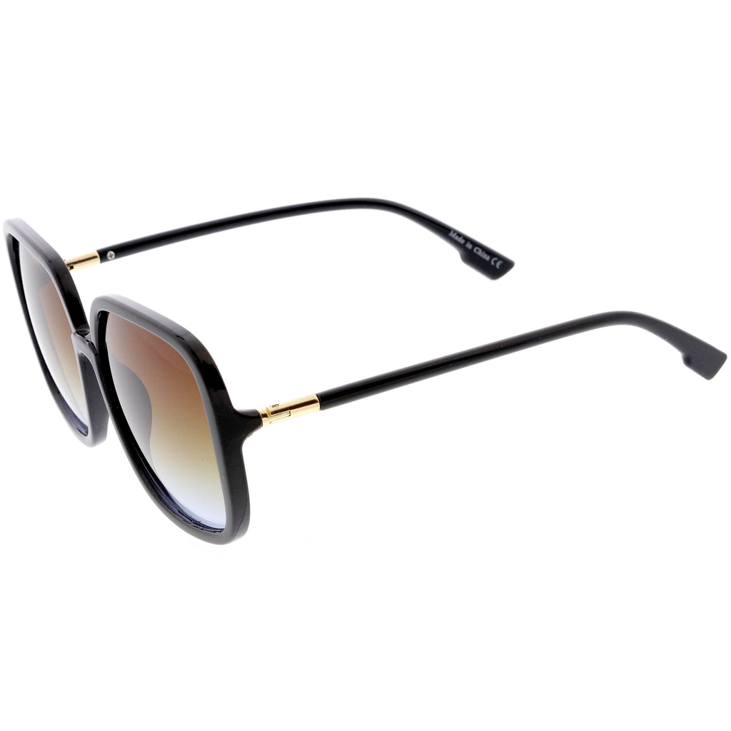 Oversize Elegant Lightweight Neutral Gradient Lens Women's Square Sunglasses D057