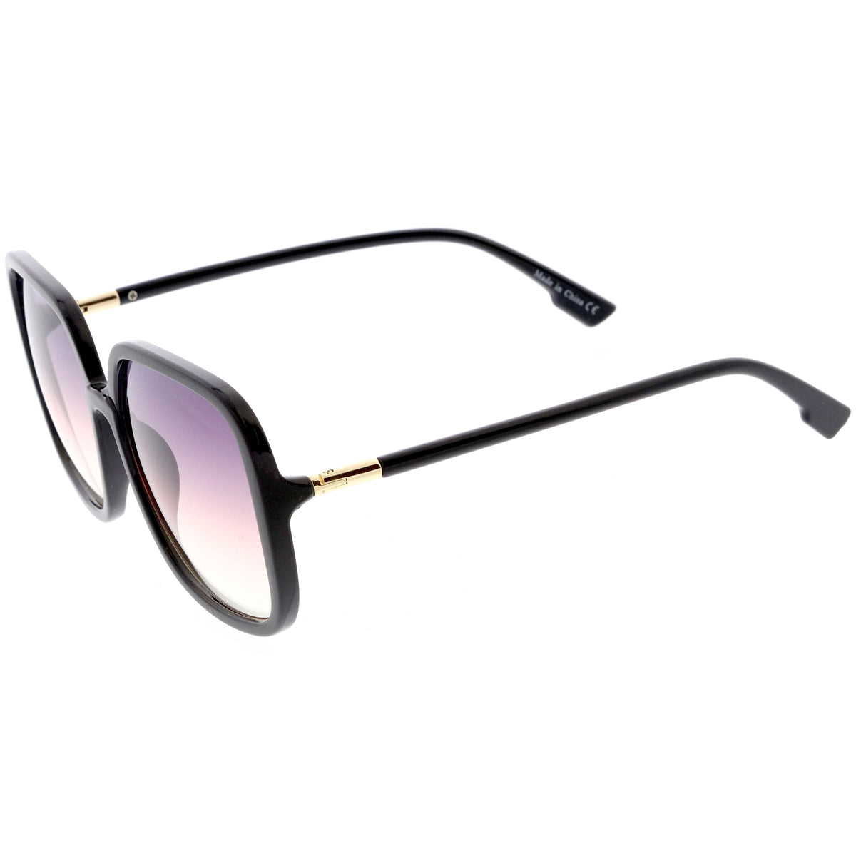 Oversize Elegant Lightweight Neutral Gradient Lens Women's Square Sunglasses D057