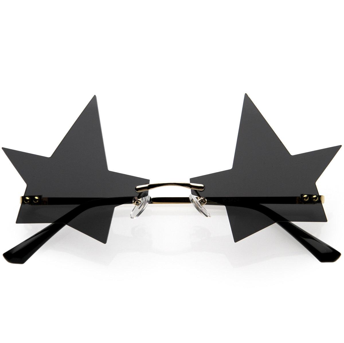 Chic Tinted Star Design Rimless Metal Frame Stars Sunglasses D083