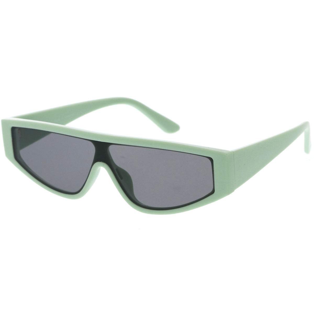 Cyber Chunky Flat Top Shield Mono Lens Sunglasses D107