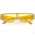 Cyber Chunky Flat Top Shield Mono Lens Sunglasses D107