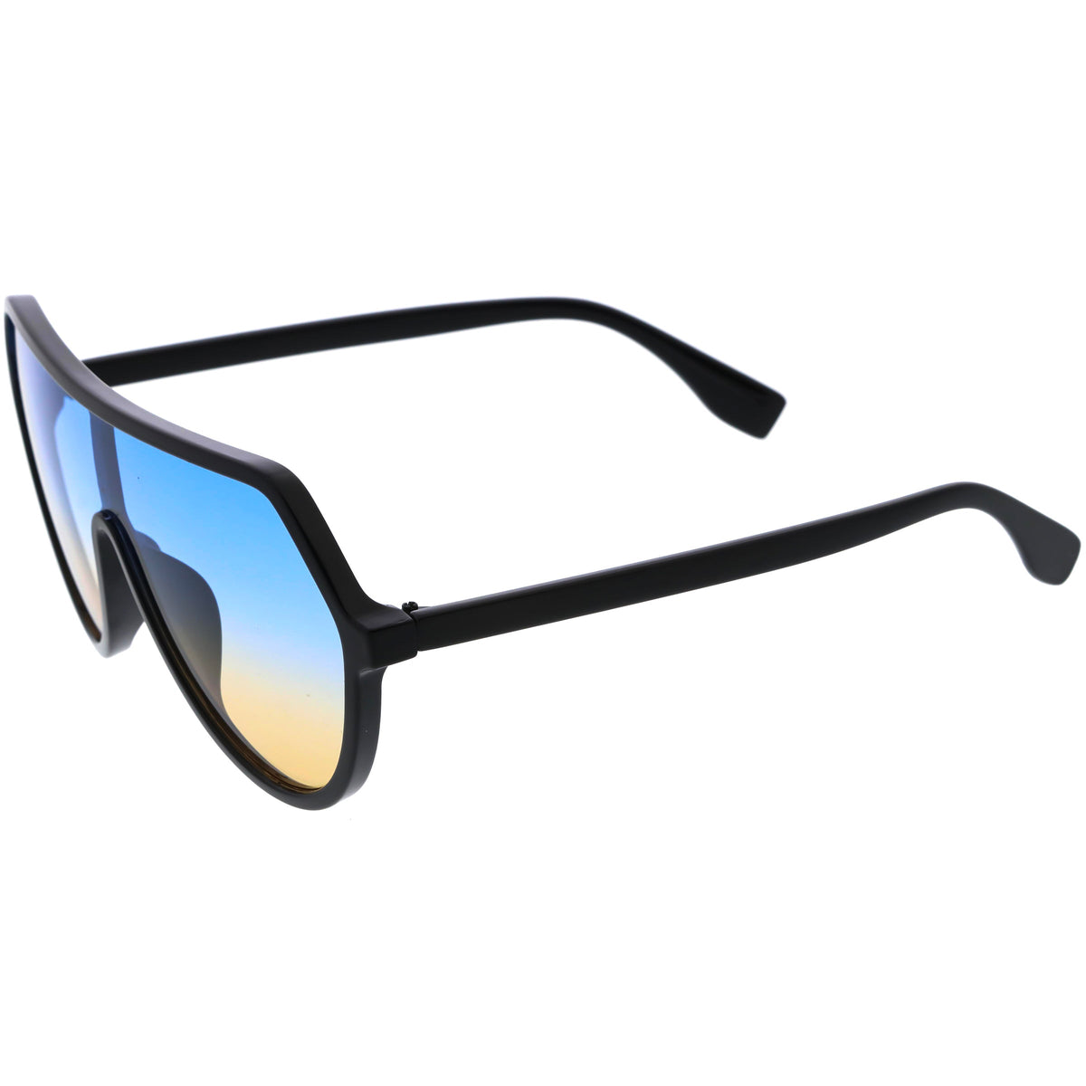 Oversized Contemporary Fashion Geometric Shield Sunglasses D112