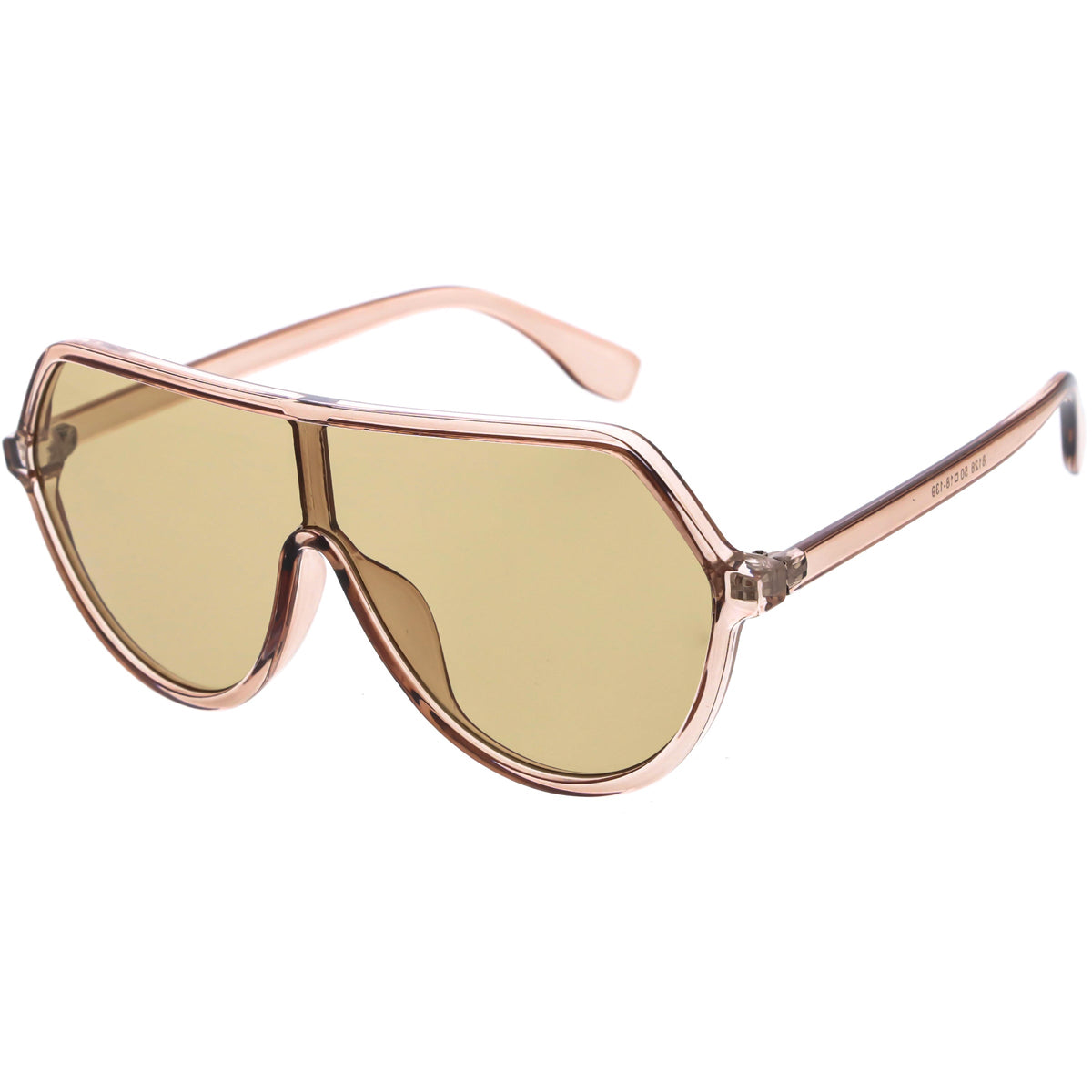 Oversized Contemporary Fashion Geometric Shield Sunglasses D112