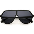 Oversized Contemporary Fashion Geometric Shield Sunglasses D112