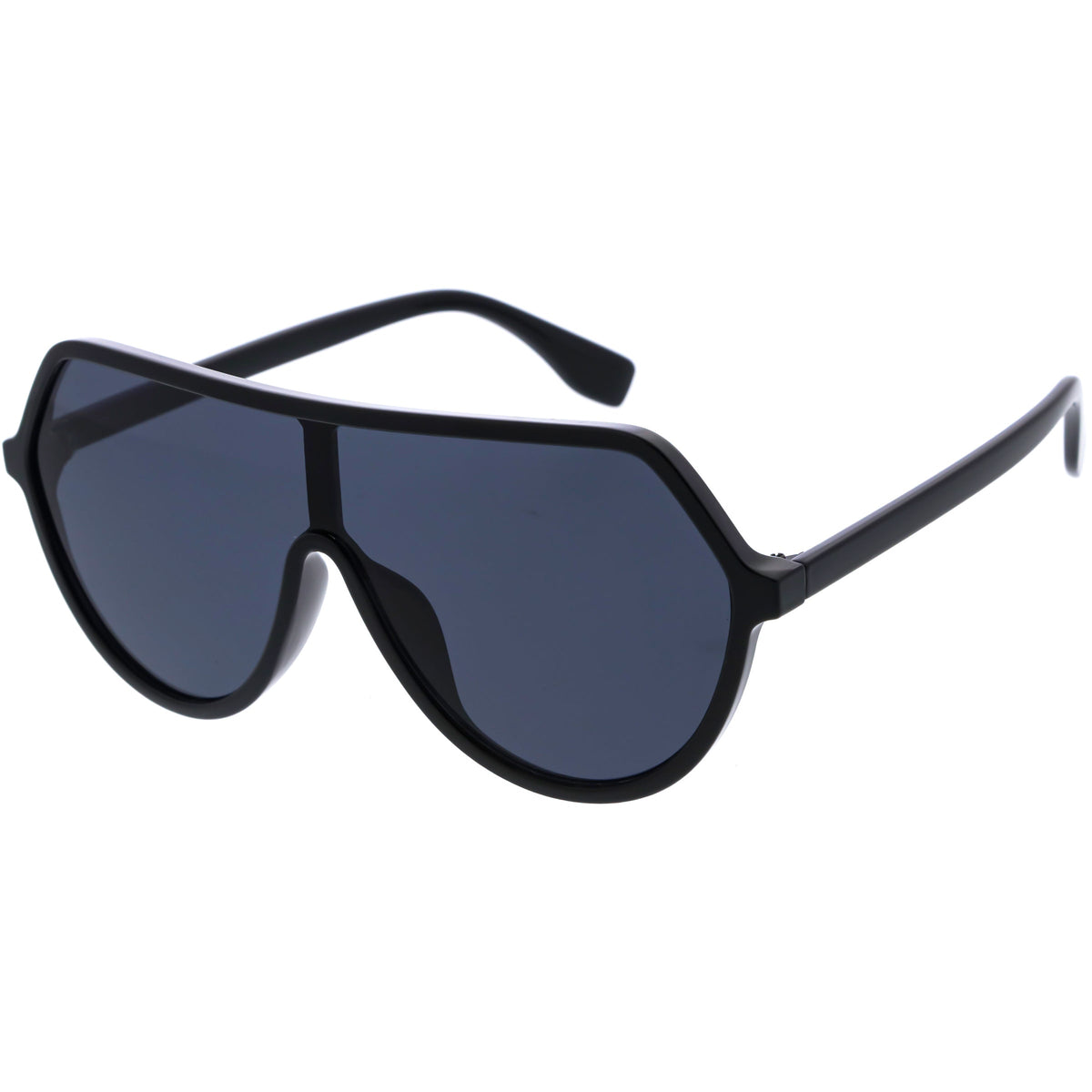 Oversized Contemporary Fashion Geometric Shield Sunglasses D112