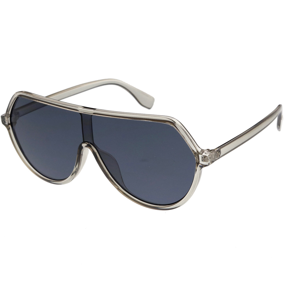 Oversized Contemporary Fashion Geometric Shield Sunglasses D112