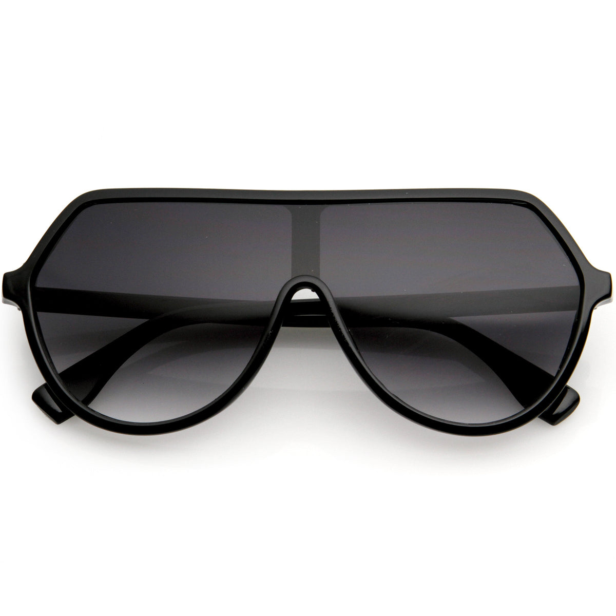 Oversized Contemporary Fashion Geometric Shield Sunglasses D112