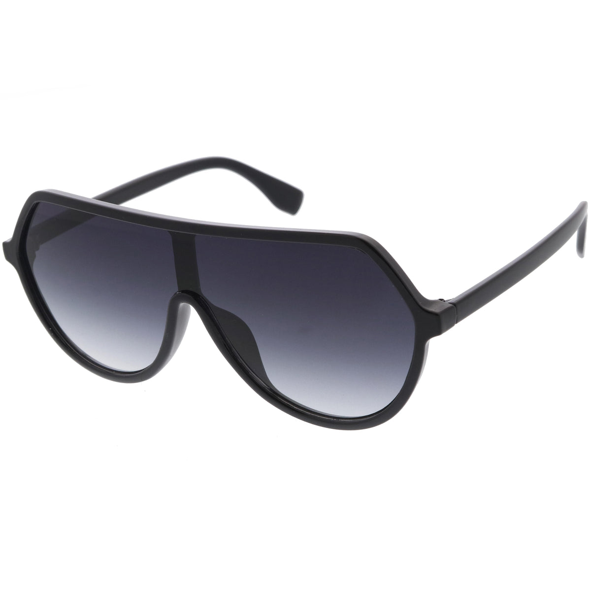 Oversized Contemporary Fashion Geometric Shield Sunglasses D112