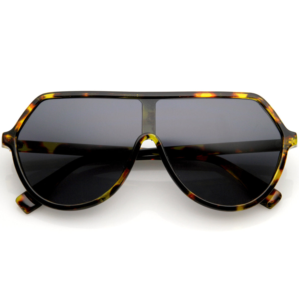 Oversized Contemporary Fashion Geometric Shield Sunglasses D112
