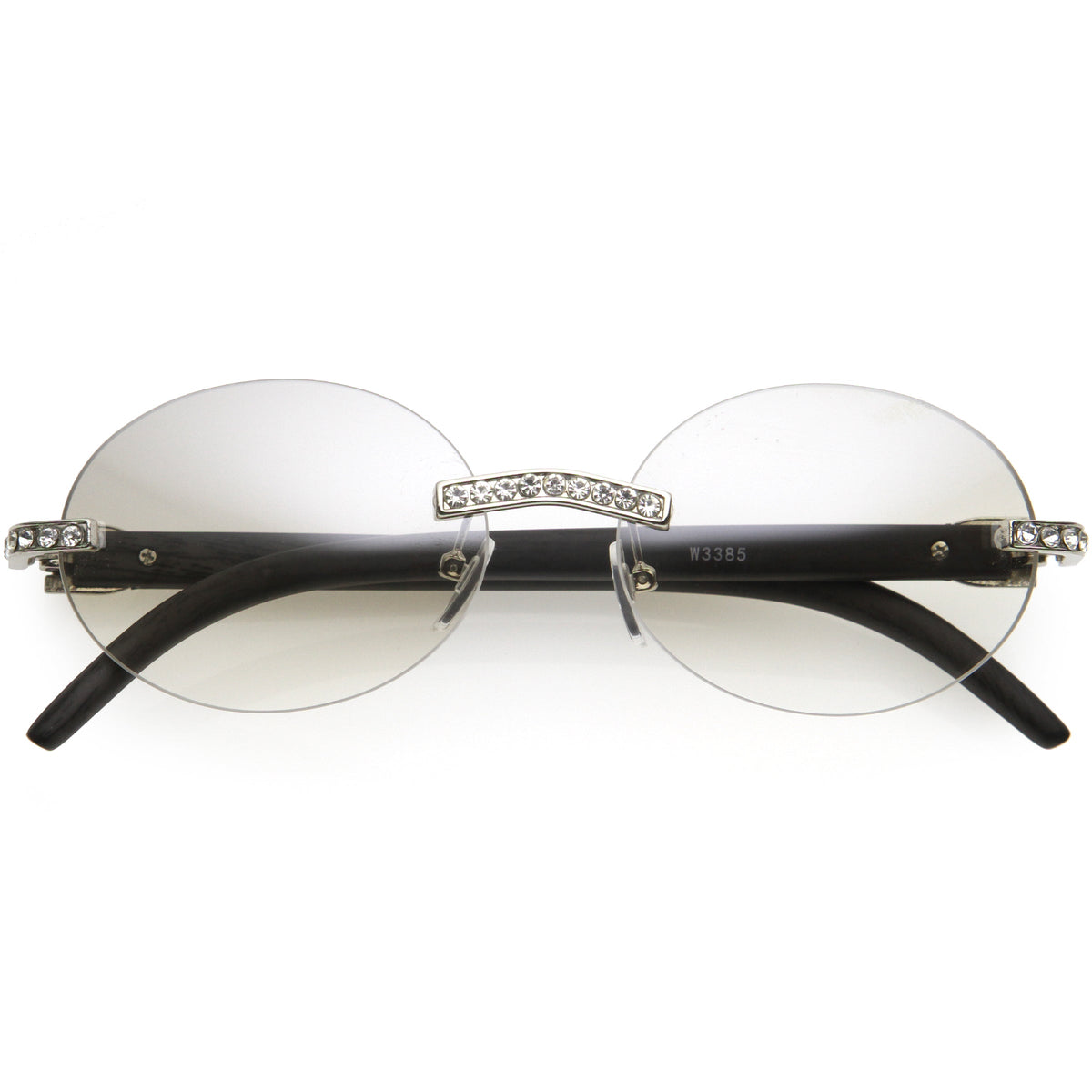 Premium Rhinestones Decorated Oval Sunglasses D125