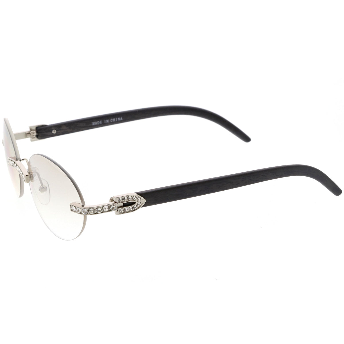 Premium Rhinestones Decorated Oval Sunglasses D125