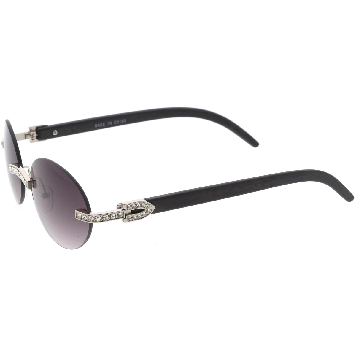 Premium Rhinestones Decorated Oval Sunglasses D125